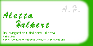 aletta halpert business card